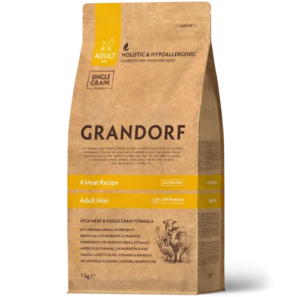 Grandorf 4 Meat - Adult Mini Breeds - 1 Kg