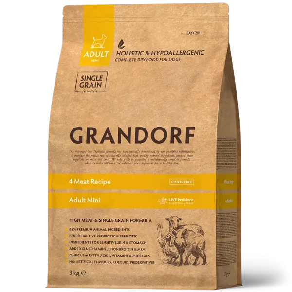 Grandorf 4 Meat - Adult Mini Breeds - 3 Kg