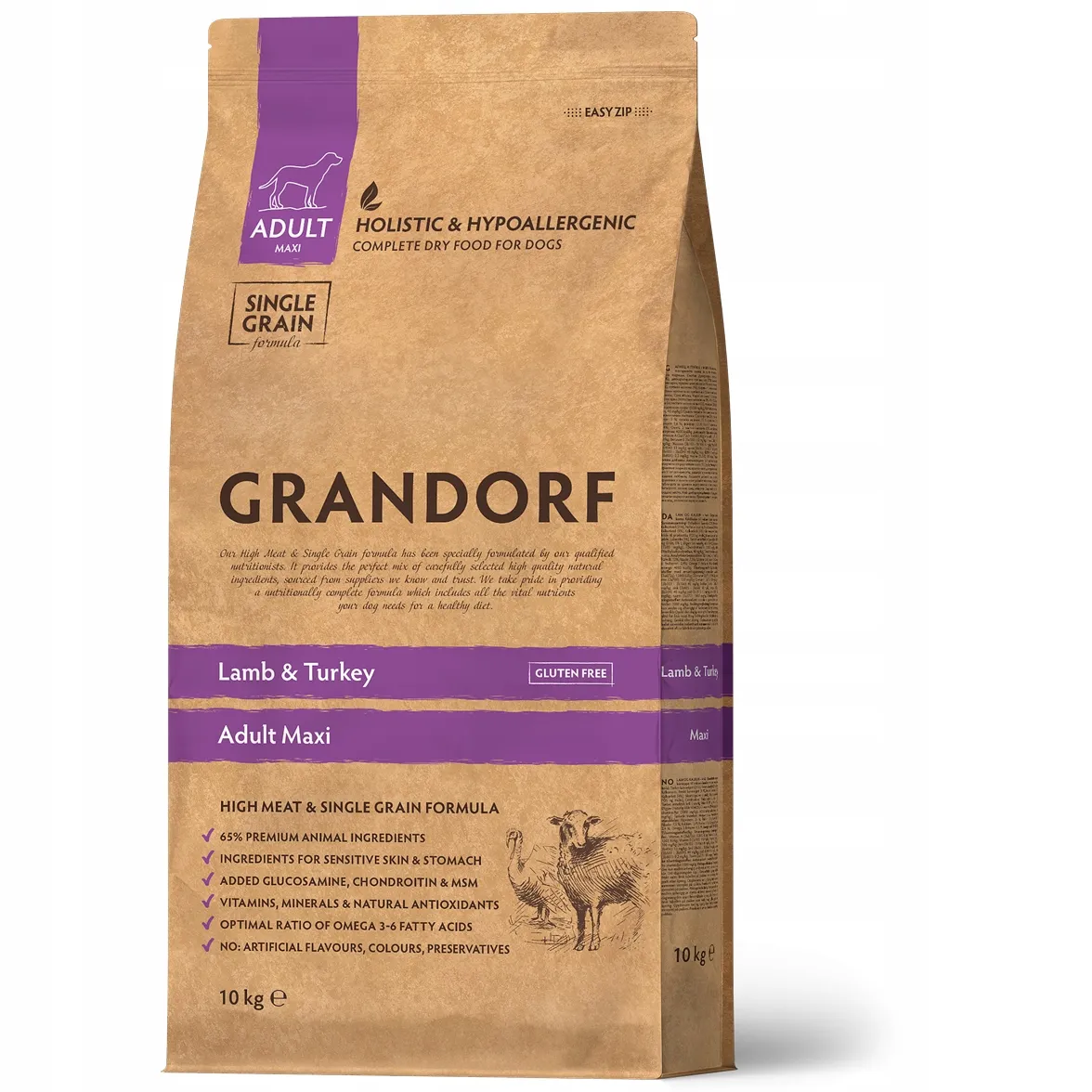 Grandorf Lamb &Turkey - Adult Maxi Breeds - 10 Kg