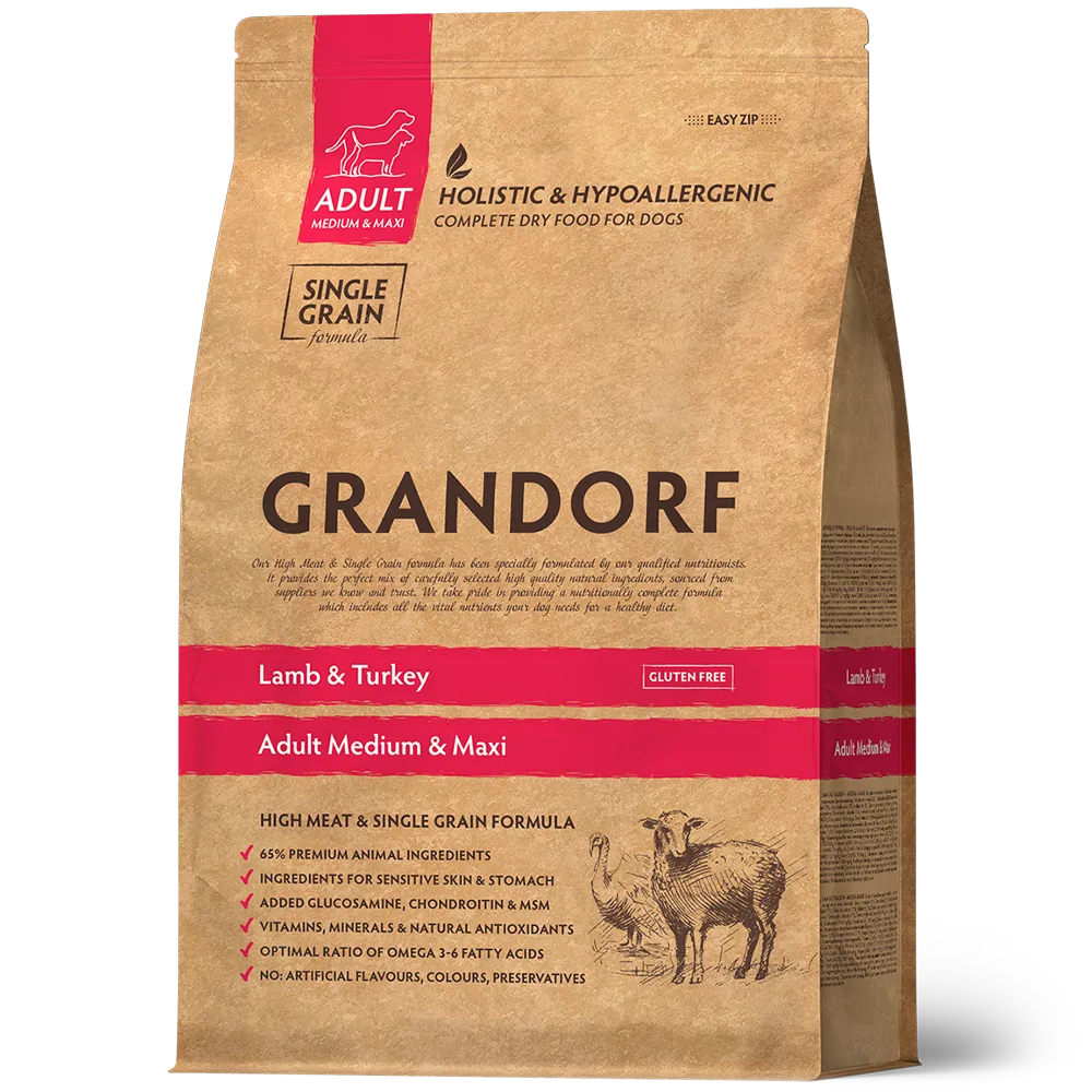 Grandorf Lamb &Turkey Adult Med. & Max Breeds 3kg