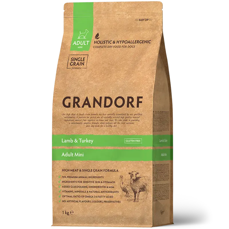 Grandorf Lamb & Turkey - Adult Mini Breeds - 1 Kg