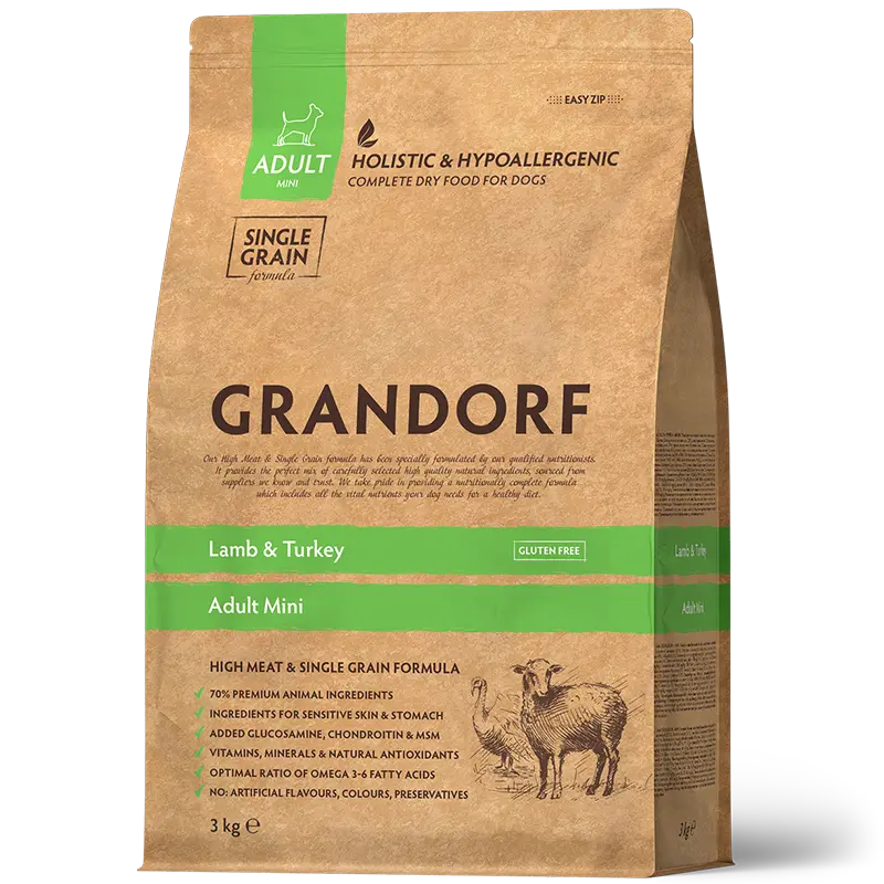 Grandorf Lamb & Turkey - Adult Mini Breeds - 3 Kg