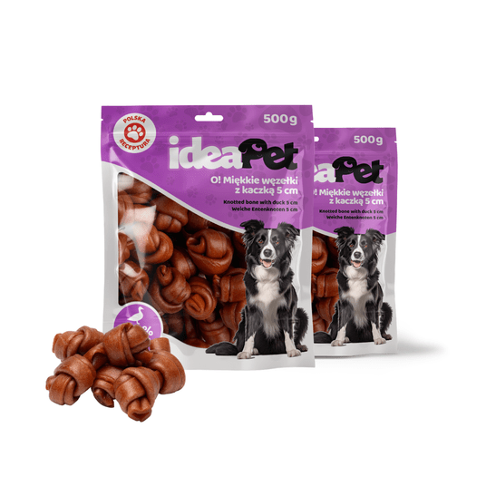 1+1 ideaPet - Miękkie węzełki z kaczką 5cm 500g -zdjęcie numer 1
