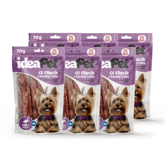2+4 ideaPet O! Filecik z kaczką i rybą 70g -zdjęcie numer 1