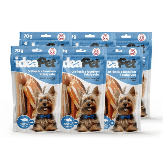 2+4 ideaPet O! Filecik z łososiem i białą rybą 70g -zdjęcie numer 1