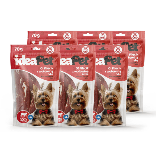2+4 ideaPet O! Filecik z wołowiną i rybą 70g -zdjęcie numer 1