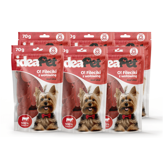 2+4 ideaPet O! Fileciki z wołowiną 70g -zdjęcie numer 1