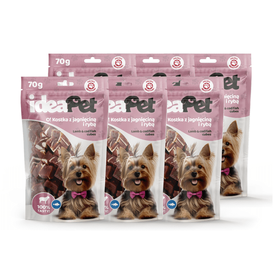 2+4 ideaPet O! Kostka z jagnięciną i rybą 70g -zdjęcie numer 1