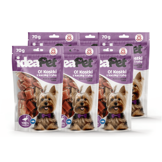 2+4 ideaPet O! Kostka z kaczką i rybą 70g -zdjęcie numer 1