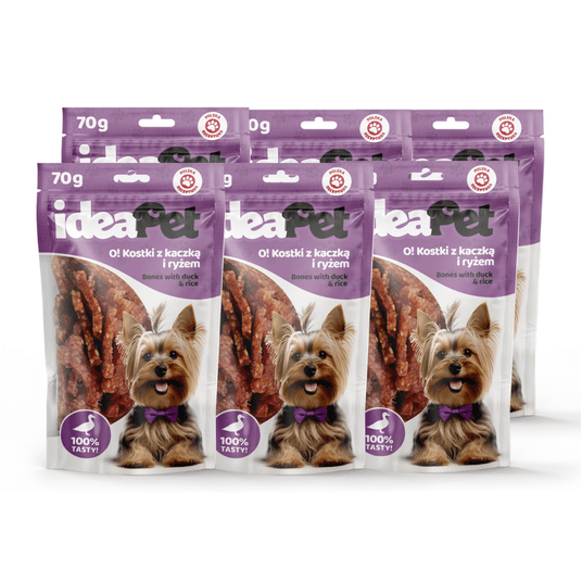 2+4 ideaPet O! Kostki z kaczką i ryżem 70g -zdjęcie numer 1