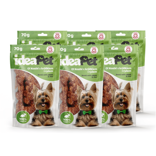 2+4 ideaPet O! Kostki z królikiem i ryżem 70g -zdjęcie numer 1