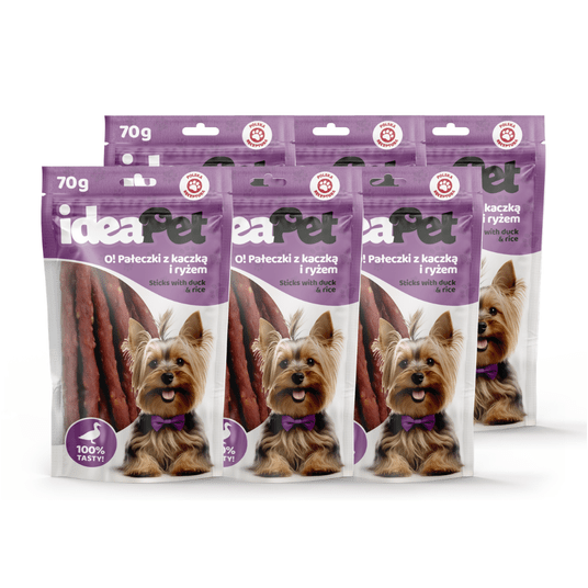 2+4 ideaPet O! Pałeczki z kaczką i ryżem70g -zdjęcie numer 1