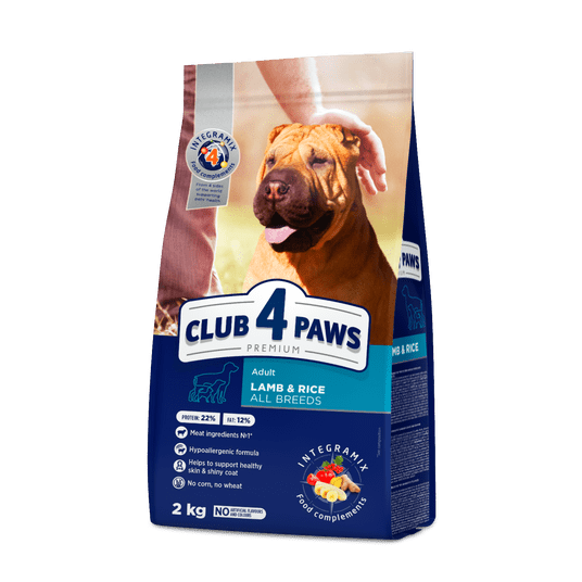 CLUB 4 PAWS Premium "Lamb and rice" Adu. All 2kg -zdjęcie numer 1