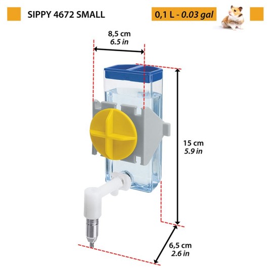 Ferplast Poidełko SIPPY 4672 SMALL 100ml -zdjęcie numer 3