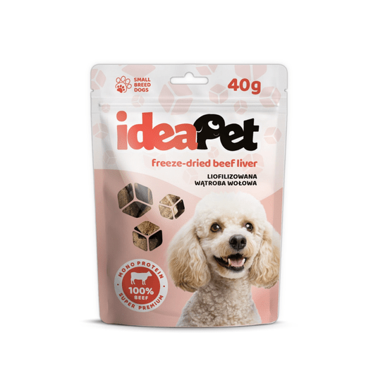 IdeaPet Liofilizowane wątróbka wołowa 40g/12 -zdjęcie numer 1