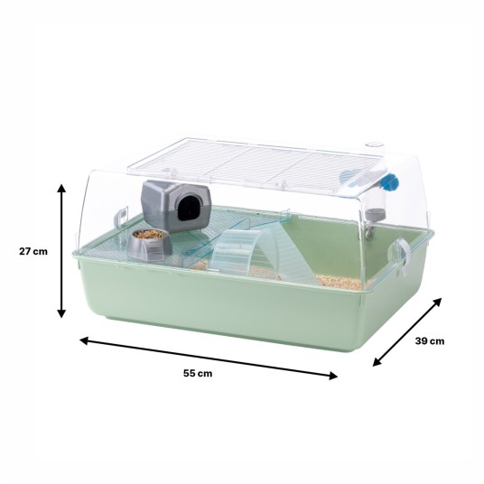 Klatka Ferplast Mini Duna Hamster, zielona -zdjęcie numer 2