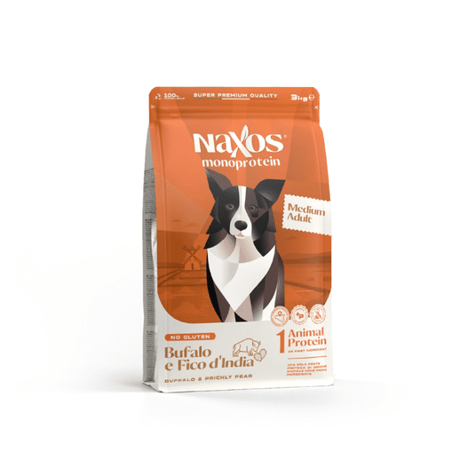 NAXOS ADULT MEDIUM DOG Bawół z opuncją 3kg -zdjęcie numer 1