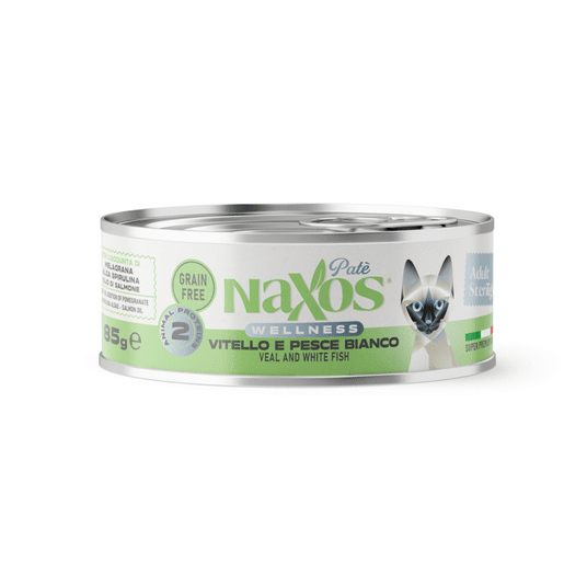 NAXOS CAT ADULT STERIL.Pasta celęcina i ryba85g/12 -zdjęcie numer 1