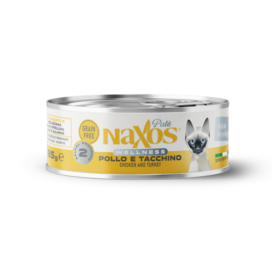 NAXOS CAT ADULT STERIL.Pasta kurcz. i indyk 85g/12 -zdjęcie numer 1