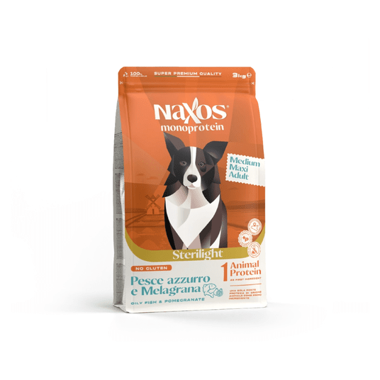 NAXOS STERIL. MEDIUM/MAXI DOG Ryba z granatem 3kg -zdjęcie numer 1