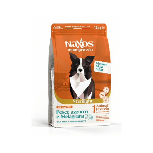 NAXOS STERIL. MEDIUM/MAXI DOG Ryba z granatem12kg -zdjęcie numer 1
