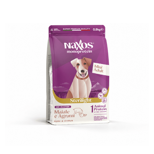 NAXOS STERILIGHT MINI DOG Wieprz. z cytrus.0,5kg -zdjęcie numer 1