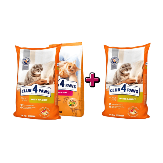 PAKIET 2+1 Kot Sucha Cielęcina 14 kg + Królik 14kg (x2) -zdjęcie numer 1