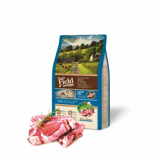 Sams Field Gluten Free Adult Large Beef & Veal, karma superpremium 2,5 kg/5 -zdjęcie numer 1
