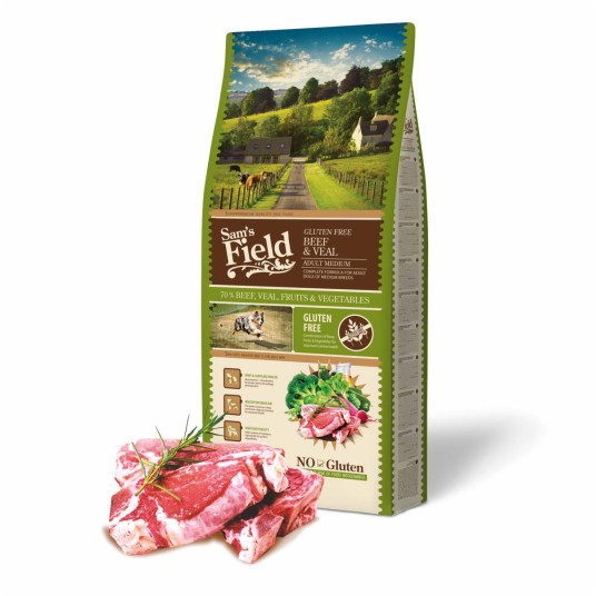 Sams Field Gluten Free Adult Medium Beef & Veal, karma superpremium 13 kg -zdjęcie numer 1