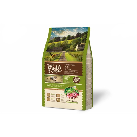 Sams Field Gluten Free Adult Medium Beef & Veal, karma superpremium 2,5 kg/5 -zdjęcie numer 8