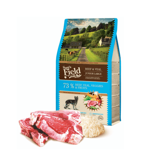 Sams Field Gluten Free Beef & Veal Junior Large, karma superpremium 2,5 kg/5 -zdjęcie numer 1
