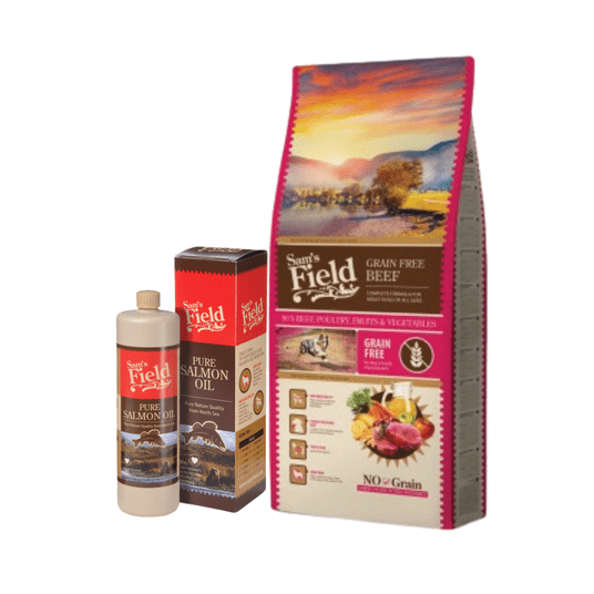 Sams Field Grain Free Beef (Angus) 13 kg + GRATIS Sam's Field Pure Salmon Oil 750ml -zdjęcie numer 1