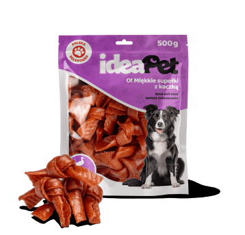 1+1 ideaPet - Miękkie supełki z kaczką 500g