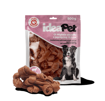 1+1 ideaPet Miękkie węzełki z jagnięciną 12 500g