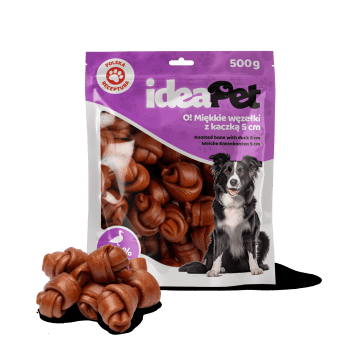 1+1 ideaPet - Miękkie węzełki z kaczką 5cm 500g