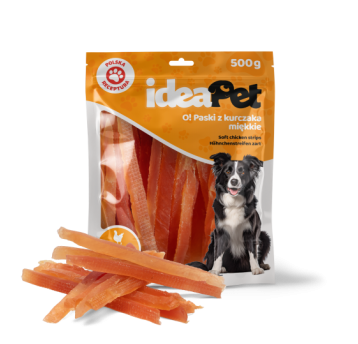 1+1 ideaPet Paski z kurczaka miękkie 500g