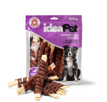 1+1 ideaPet - Płatki ryby z kaczką 500g