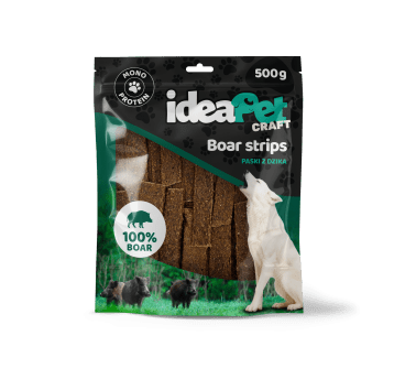 2+1 ideaPet Craft - Boar Strips 500g
