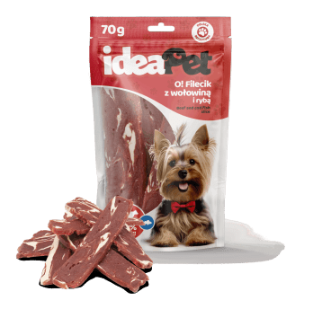 2+3 ideaPet O! Filecik z wołowiną i rybą 70g