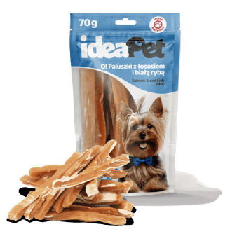 2+3 ideaPet O! Paluszki z łososiem i białą rybą70g