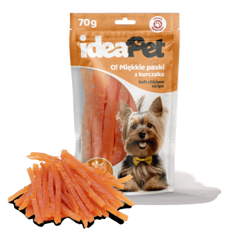2+3 ideaPet O! Paski z kurczaka miękkie 70g