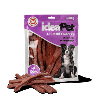 2+3 ideaPet Paski z kaczką 500g