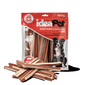 2+3 ideaPet Sandwich z wołowiną i rybą 500g