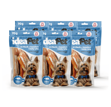 2+4 ideaPet O! Filecik z łososiem i białą rybą 70g