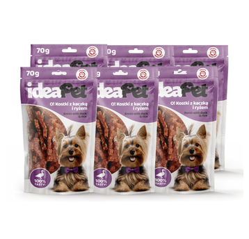 2+4 ideaPet O! Kostki z kaczką i ryżem 70g