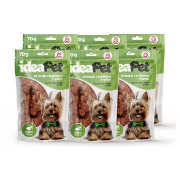 2+4 ideaPet O! Kostki z królikiem i ryżem 70g