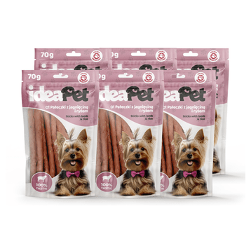 2+4 ideaPet O! Pałeczki z jagnięciną i ryżem 70g