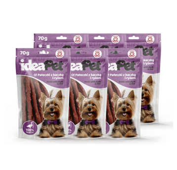 2+4 ideaPet O! Pałeczki z kaczką i ryżem70g