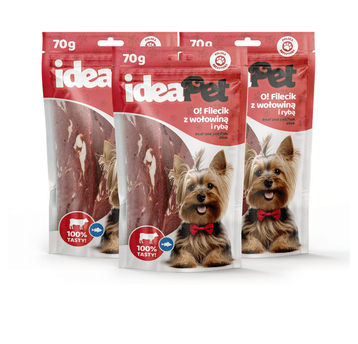 3+5 ideaPet O! Filecik z wołowiną i rybą 70g