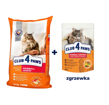 C4P KOT „Hairball control" Kurczak 14kg +24x9299